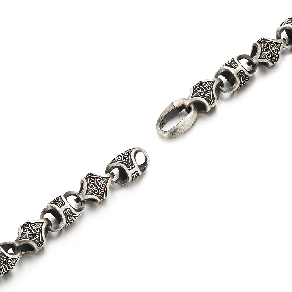 Vintage Baroque Curly Leaf Bracelet