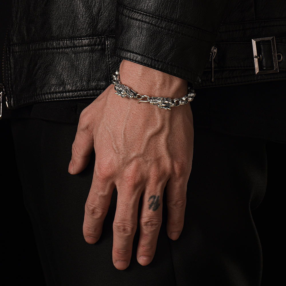 Vintage Dragon Hoop Chain Bracelet