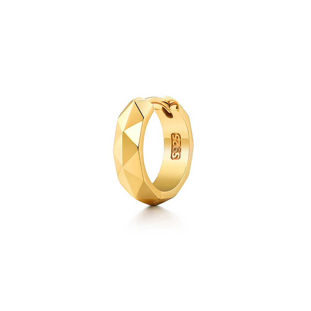 Multi Faceted Hoop Earrings
