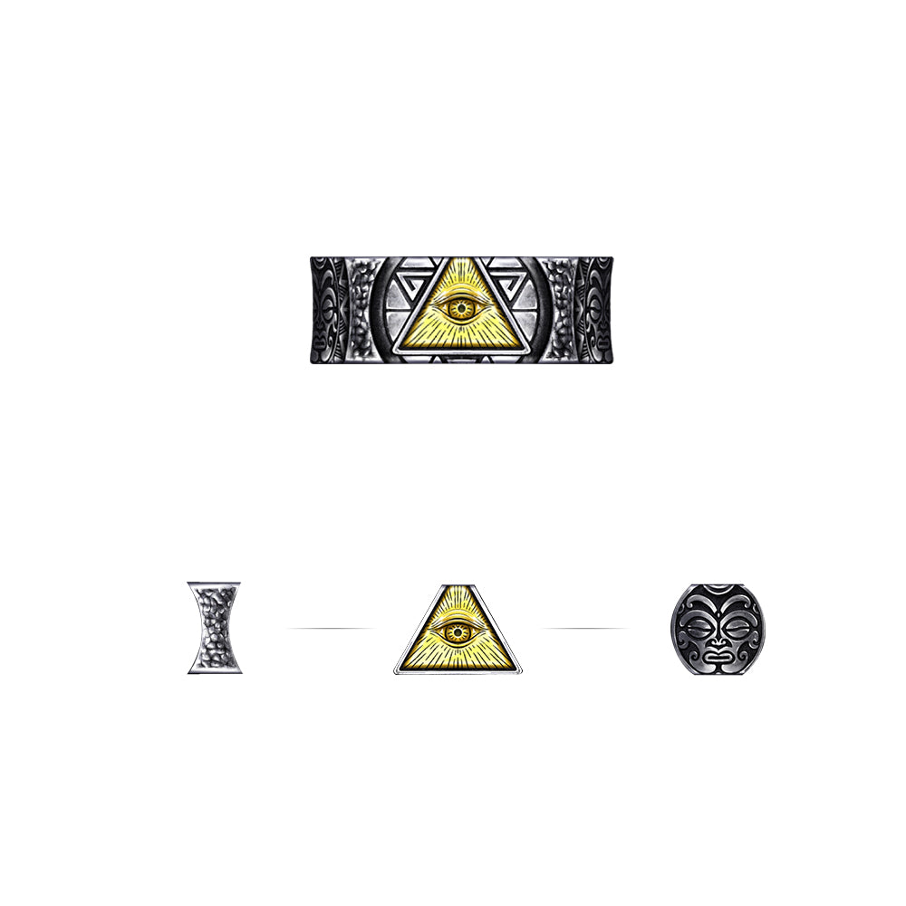 Vintage All Seeing Eye Totem Ring Band