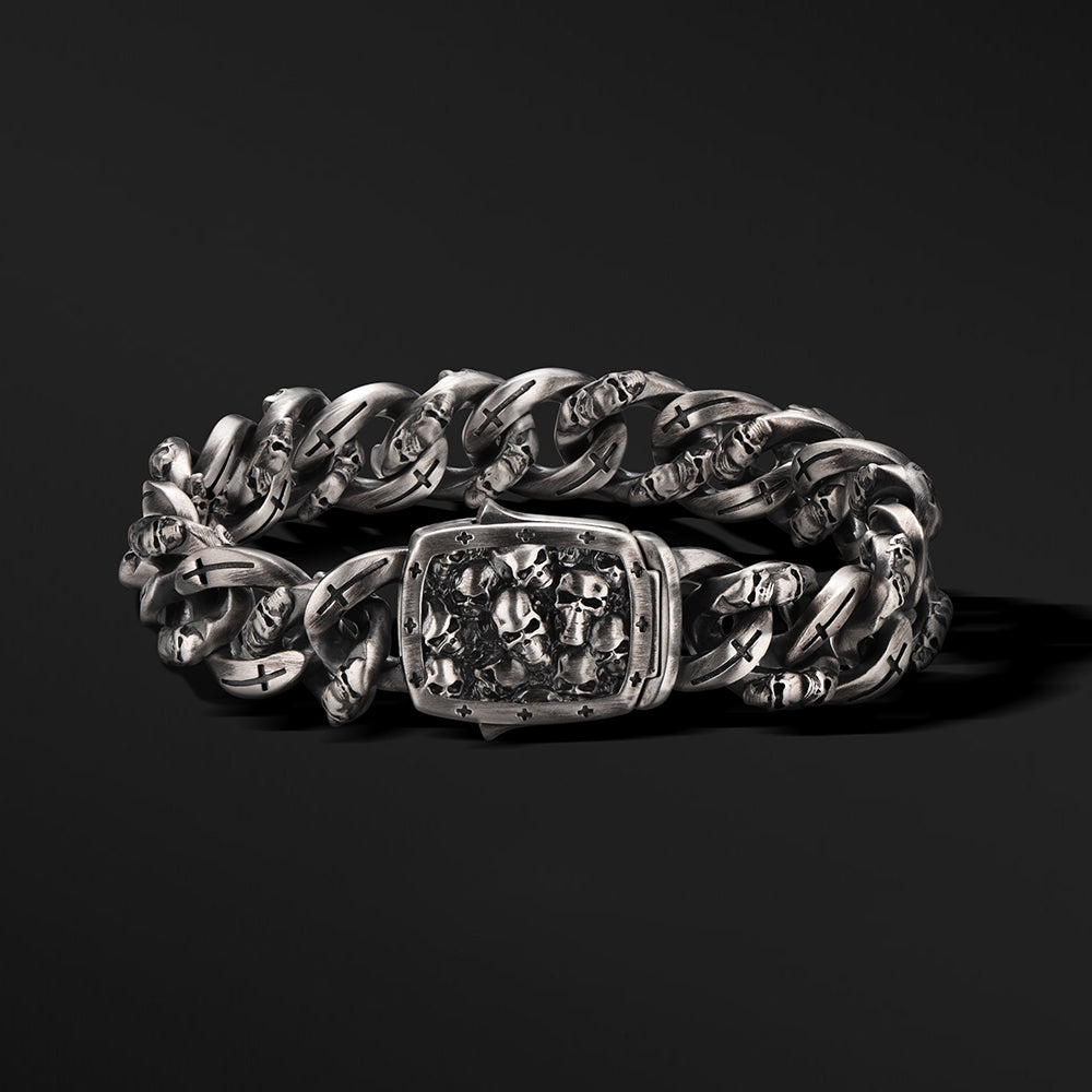 Skulls Cuban Link Bracelet