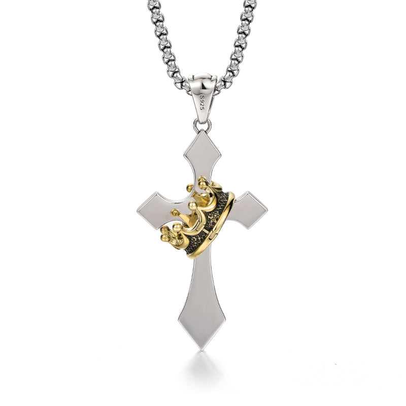 Cross & Crown Pendant