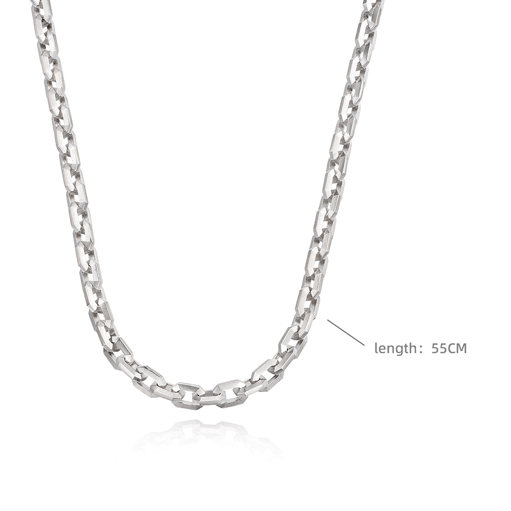 Solid Faceted Link Chain