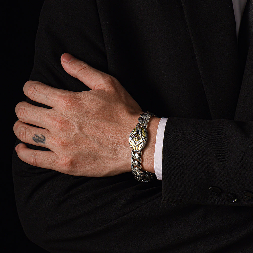 Masonic Cuban Link Bracelet