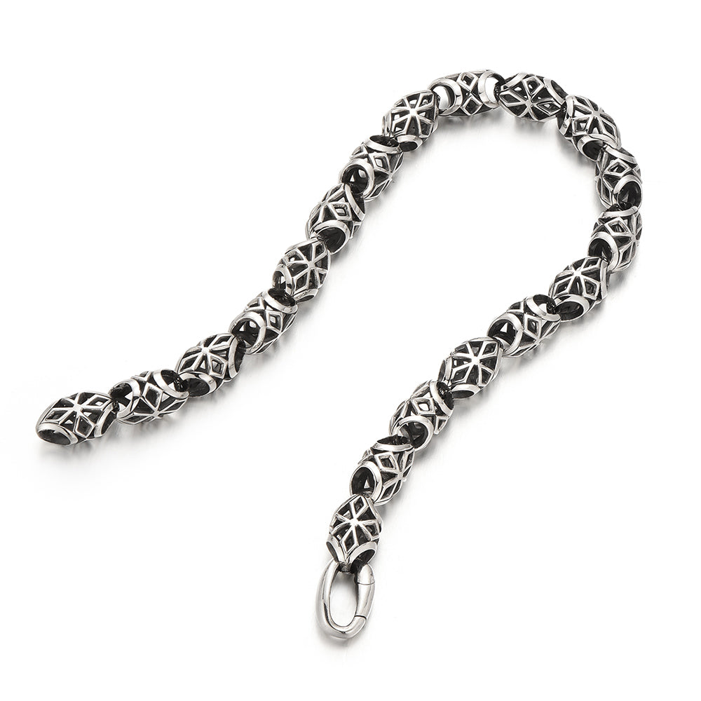 Vintage Hollow Cross Beads Bracelet
