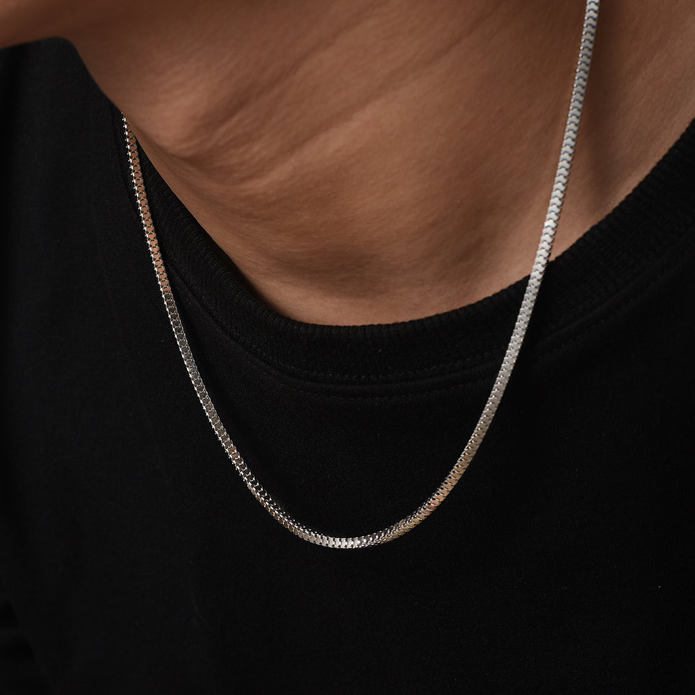 2.5mm Sterling Silver Snake Bone Chain