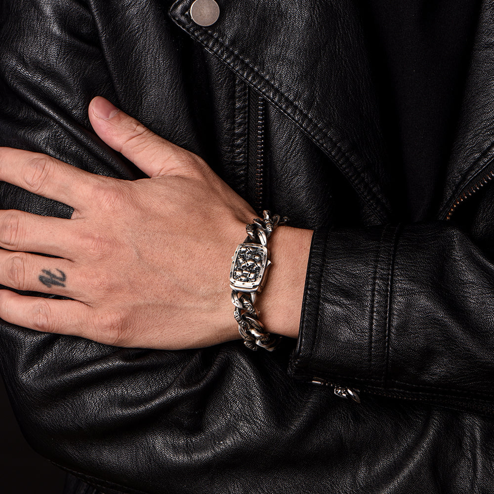 Skulls Cuban Link Bracelet