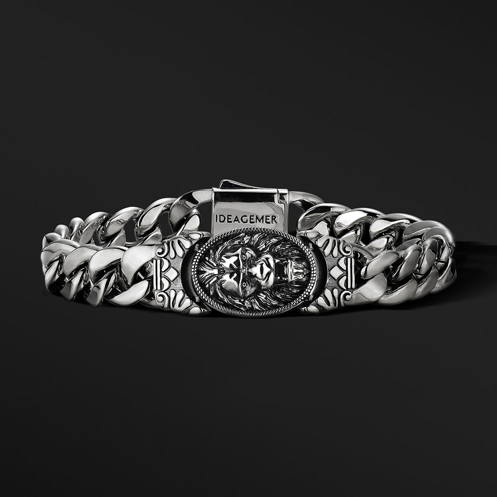 10mm Cuban Link Bracelet w/ Lion Clasp