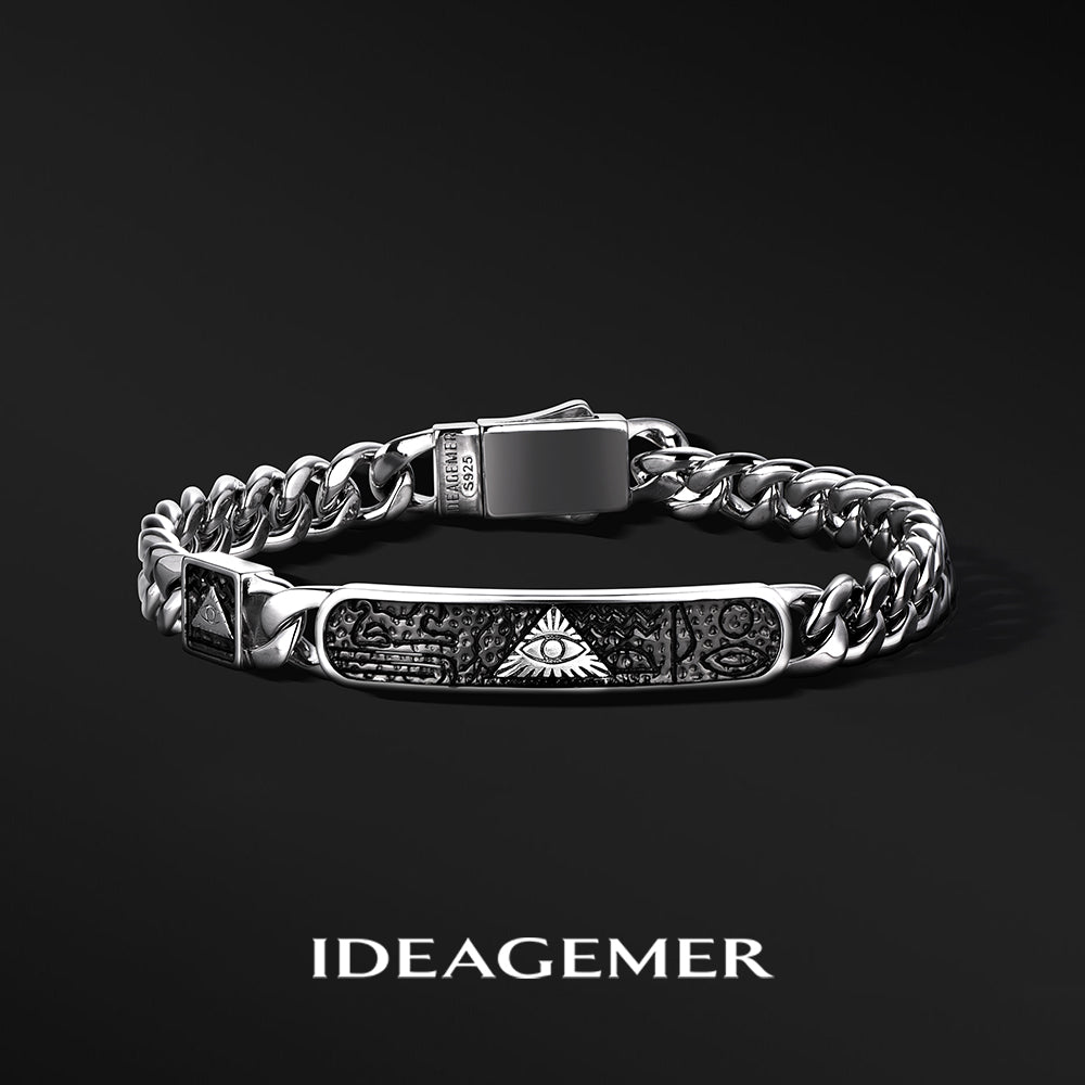 Vintage Eye Of God Cuban Link Bracelet