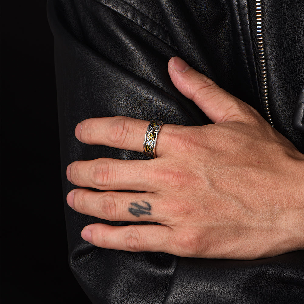 Vintage All Seeing Eye Ring Band