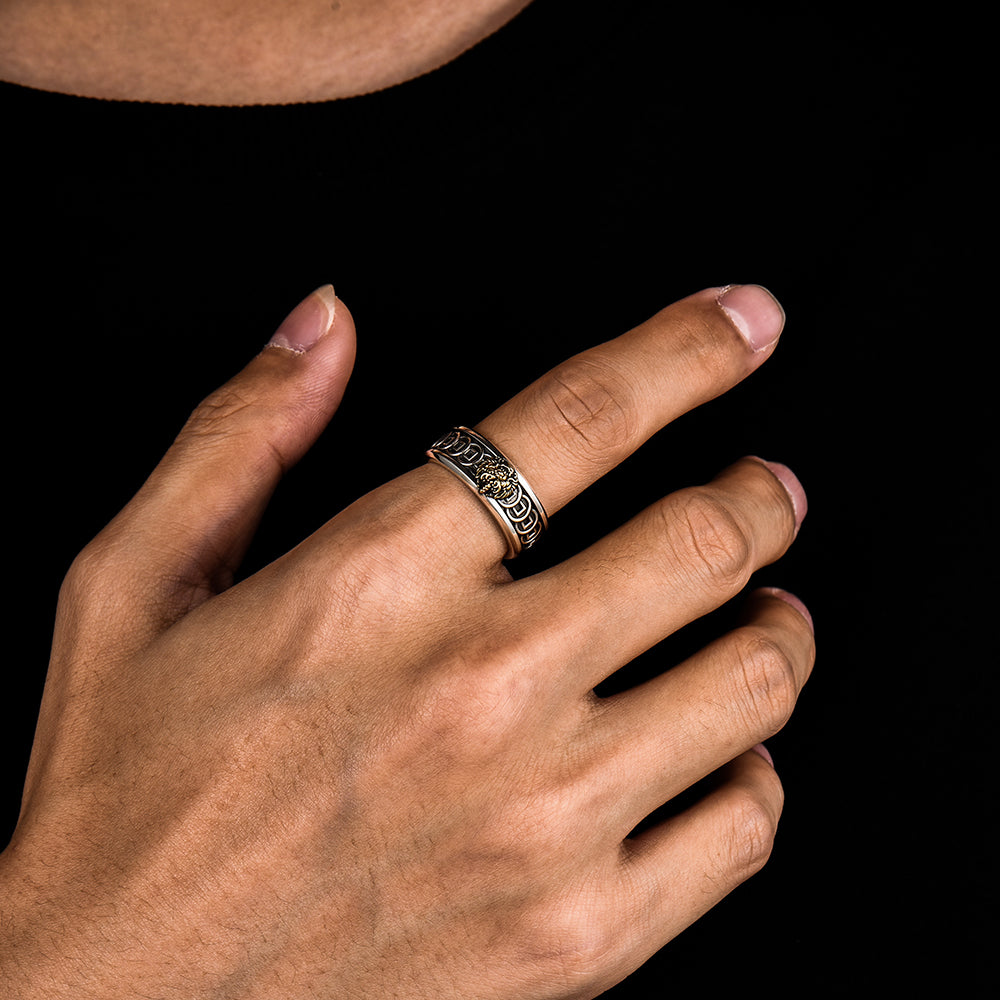 Brave Troops Beast Coin Ring Band