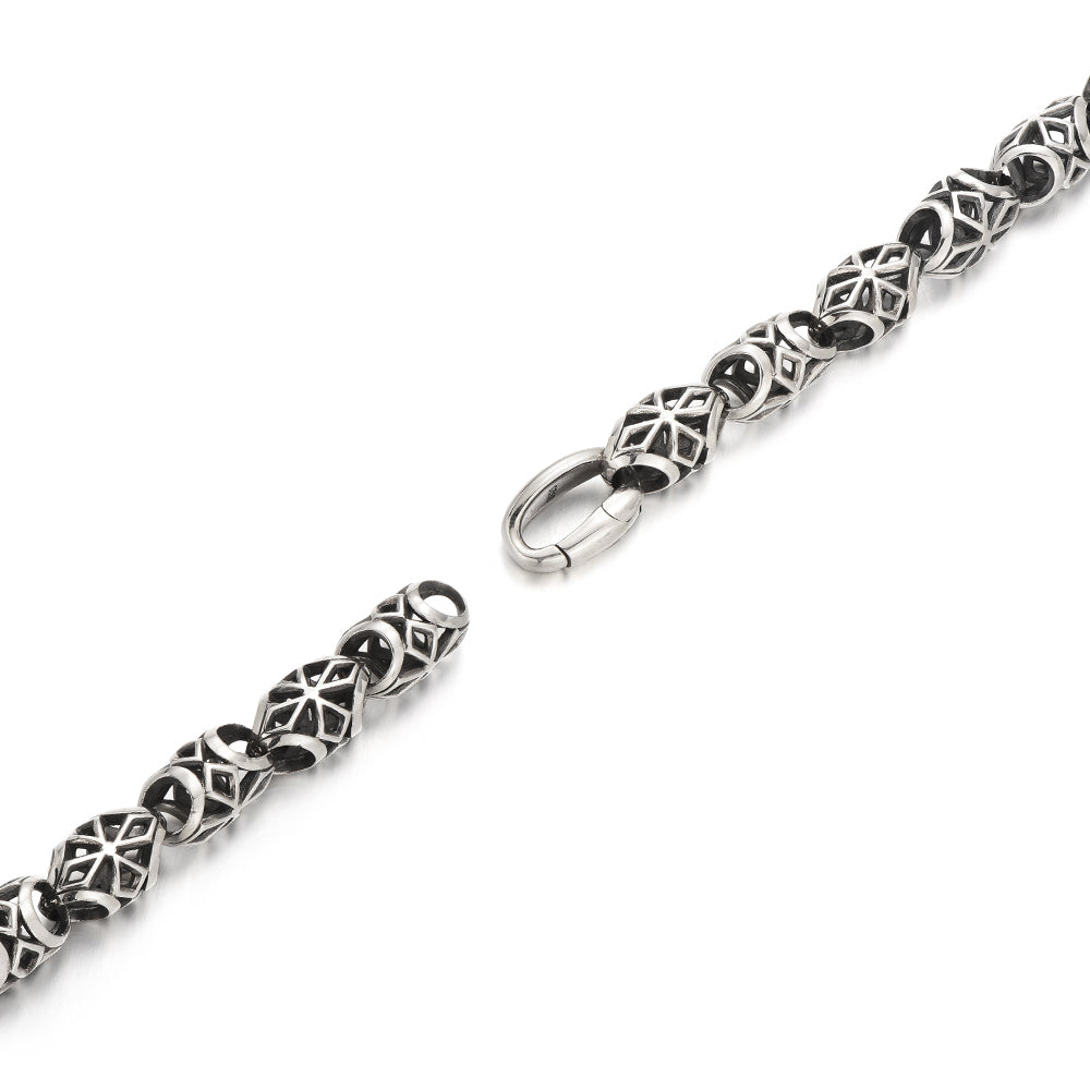 Vintage Hollow Cross Beads Bracelet