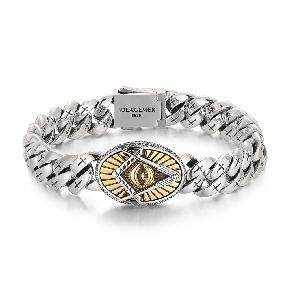Masonic Cuban Link Bracelet