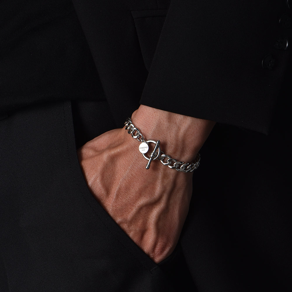 8mm Cuban Link Bracelet w/Toggle Clasp