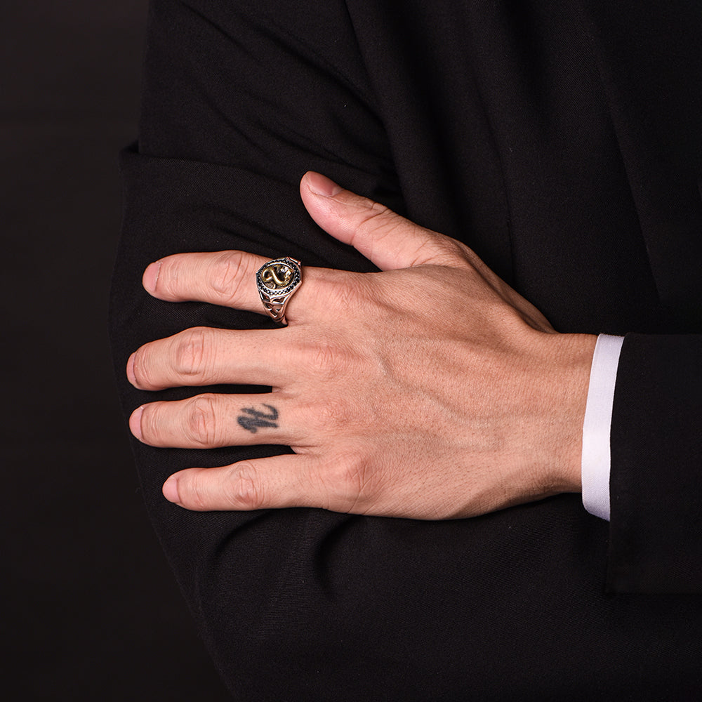 Black Gold Python Signet Ring