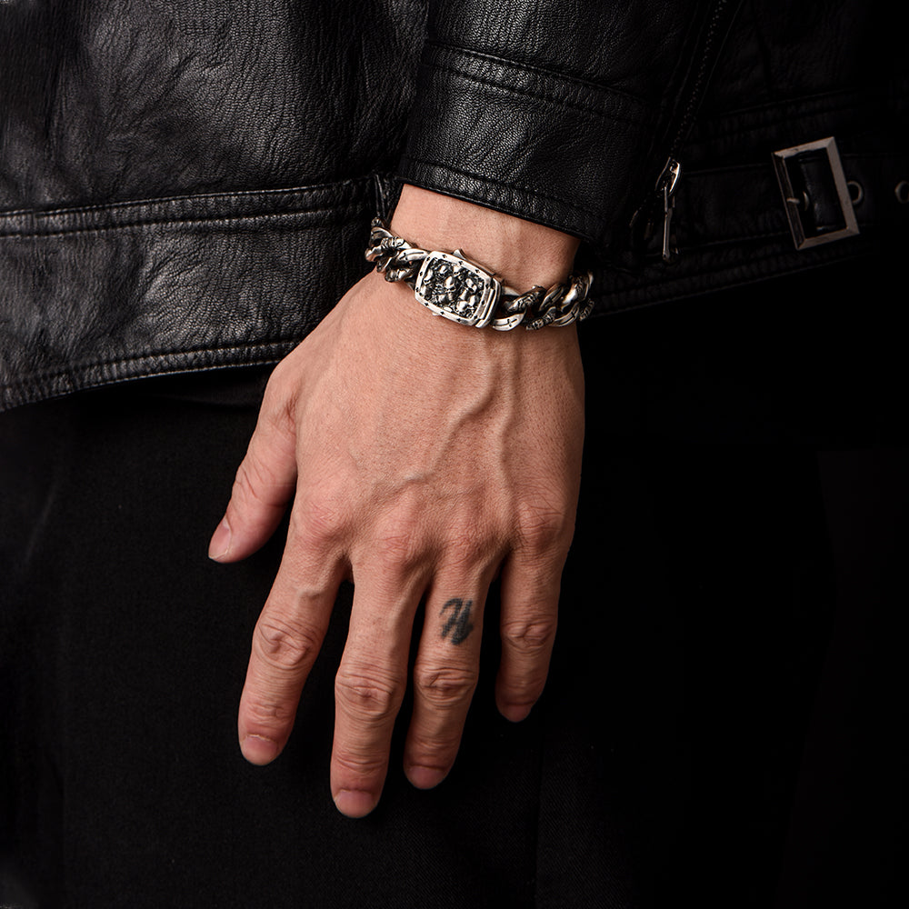 Skulls Cuban Link Bracelet