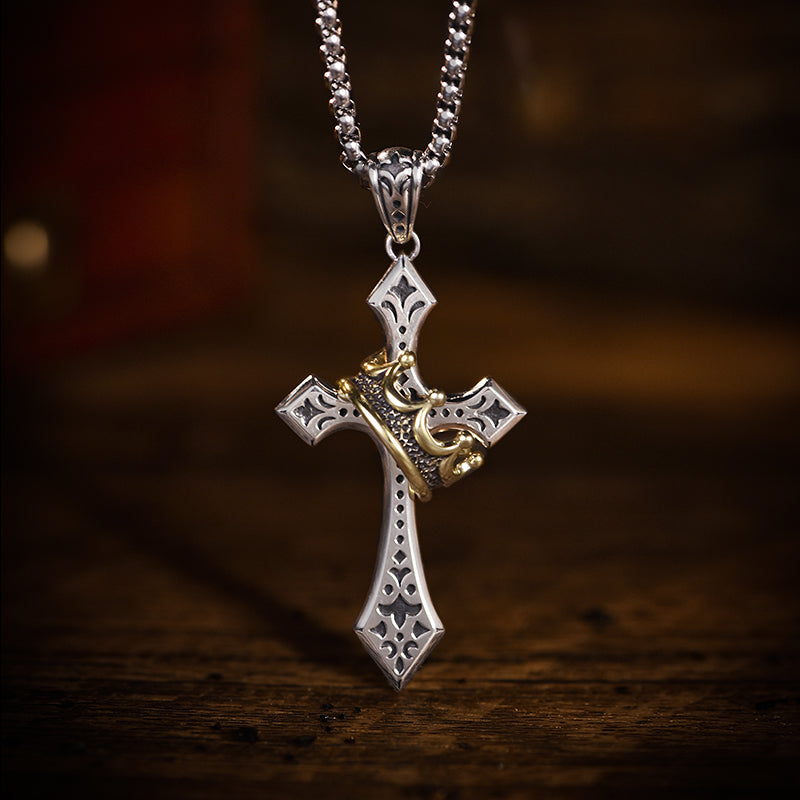 Cross & Crown Pendant