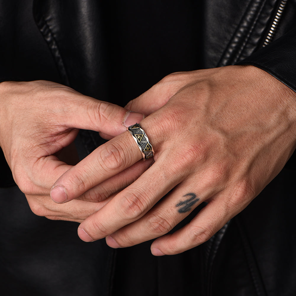 Vintage All Seeing Eye Ring Band