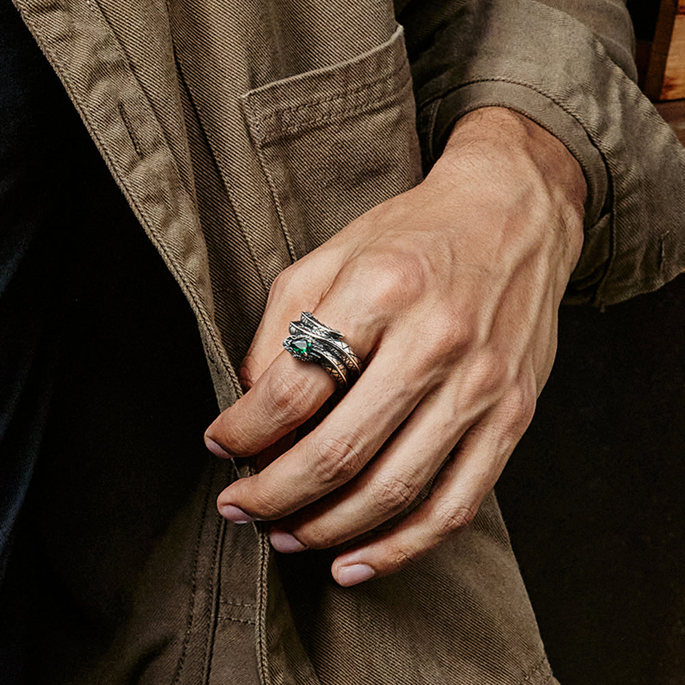 Twisting Spirit Snake Ring