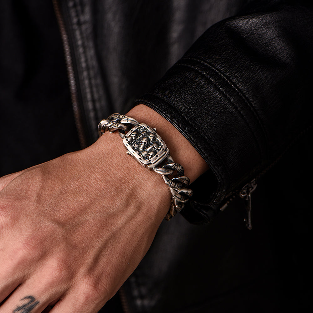 Skulls Cuban Link Bracelet
