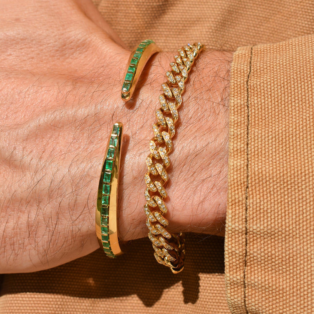 8mm Iced Out Cuban Link Bracelet