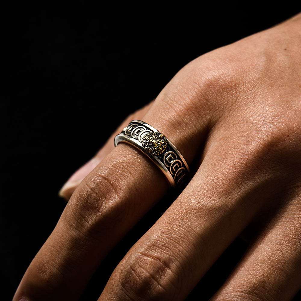 Brave Troops Beast Coin Ring Band