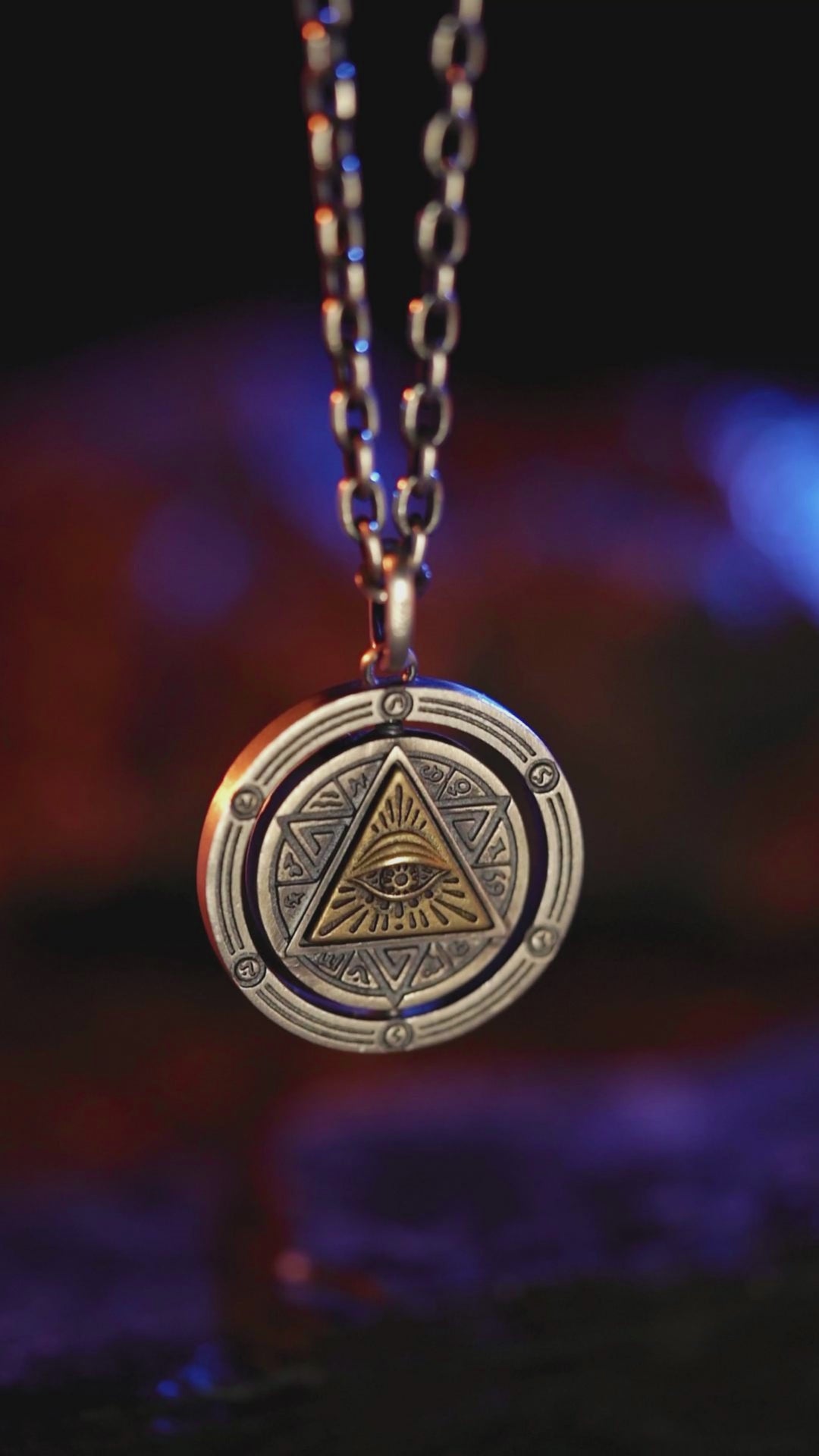 Vintage Eye Of God Rotatable Pendant