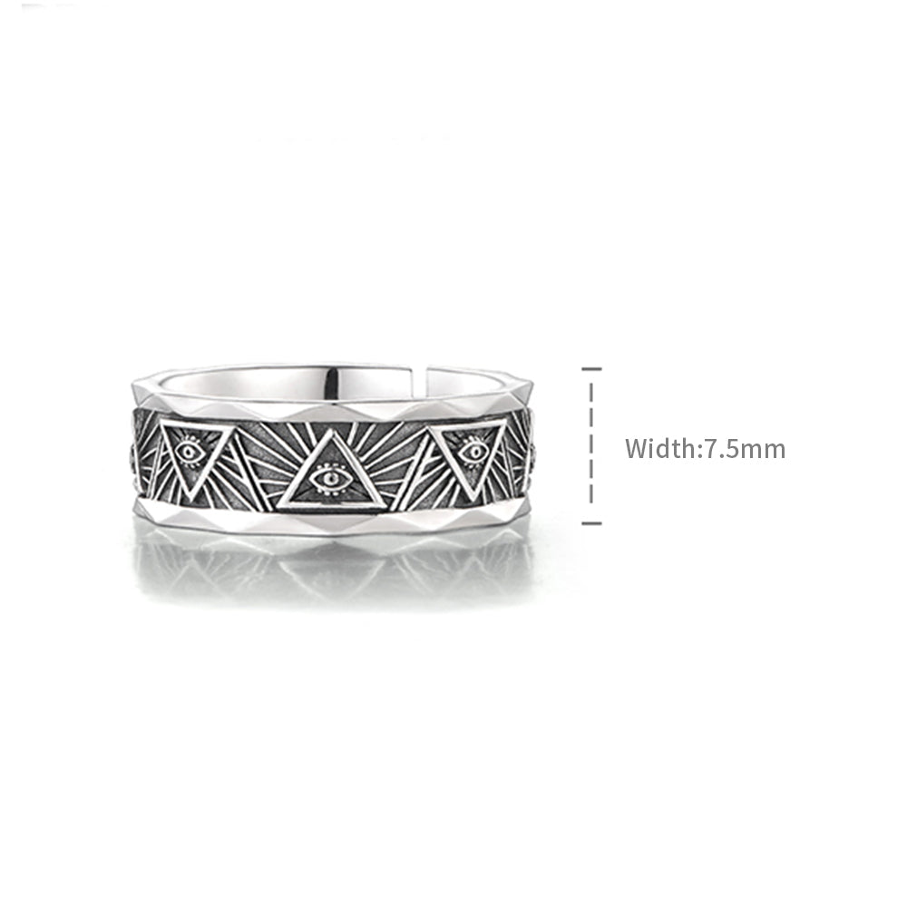Vintage All Seeing Eye Ring Band