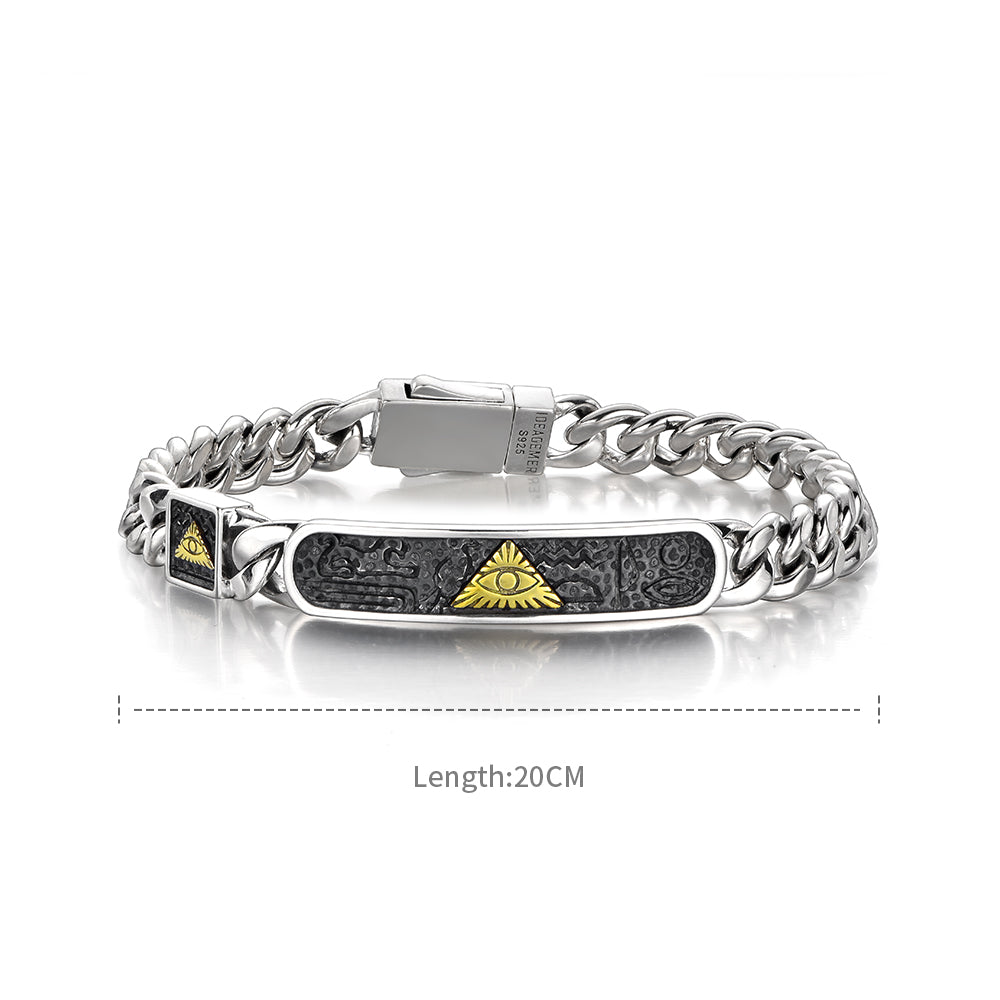 Vintage Eye Of God Cuban Link Bracelet