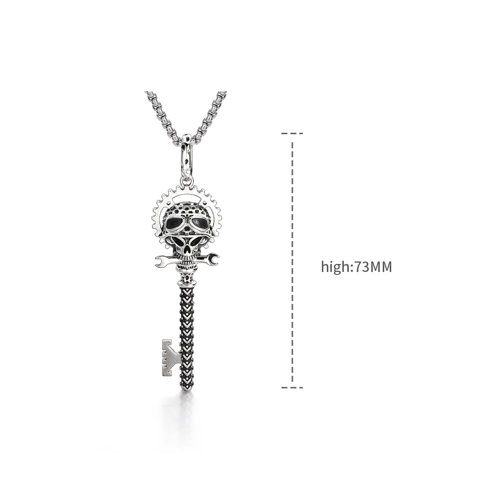 Vintage Skull Key Pendant