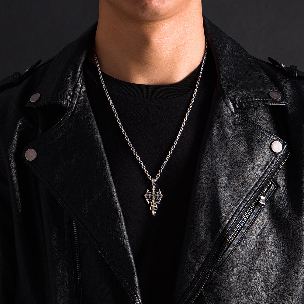 Vintage Bloody Mary Nemesis Flame Cross Pendant