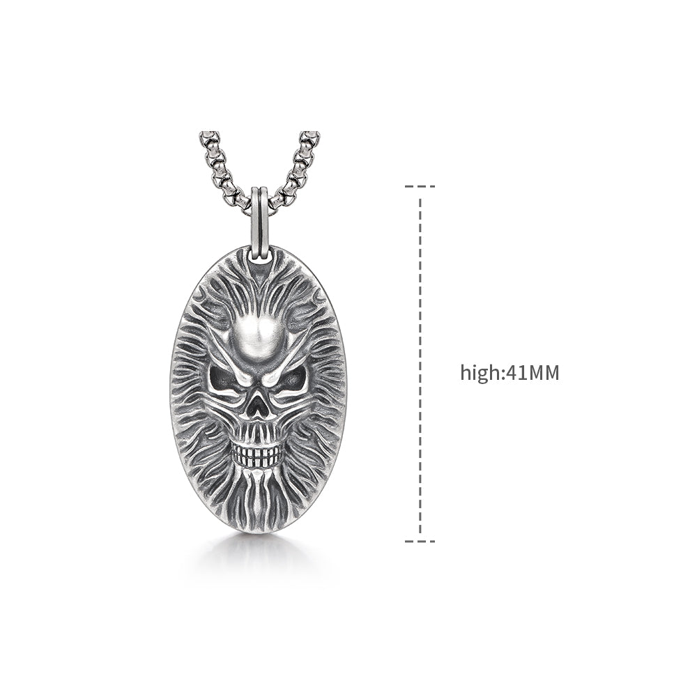 Vintage Skull Face Pendant
