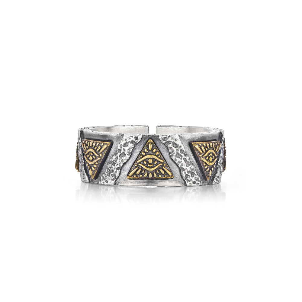 Vintage Eye Of Pyramid Ring Band