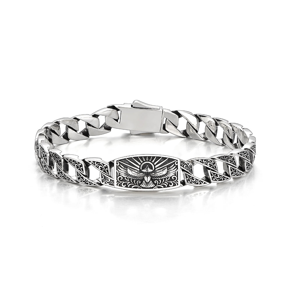 Vintage Eagle Cuban Link Bracelet