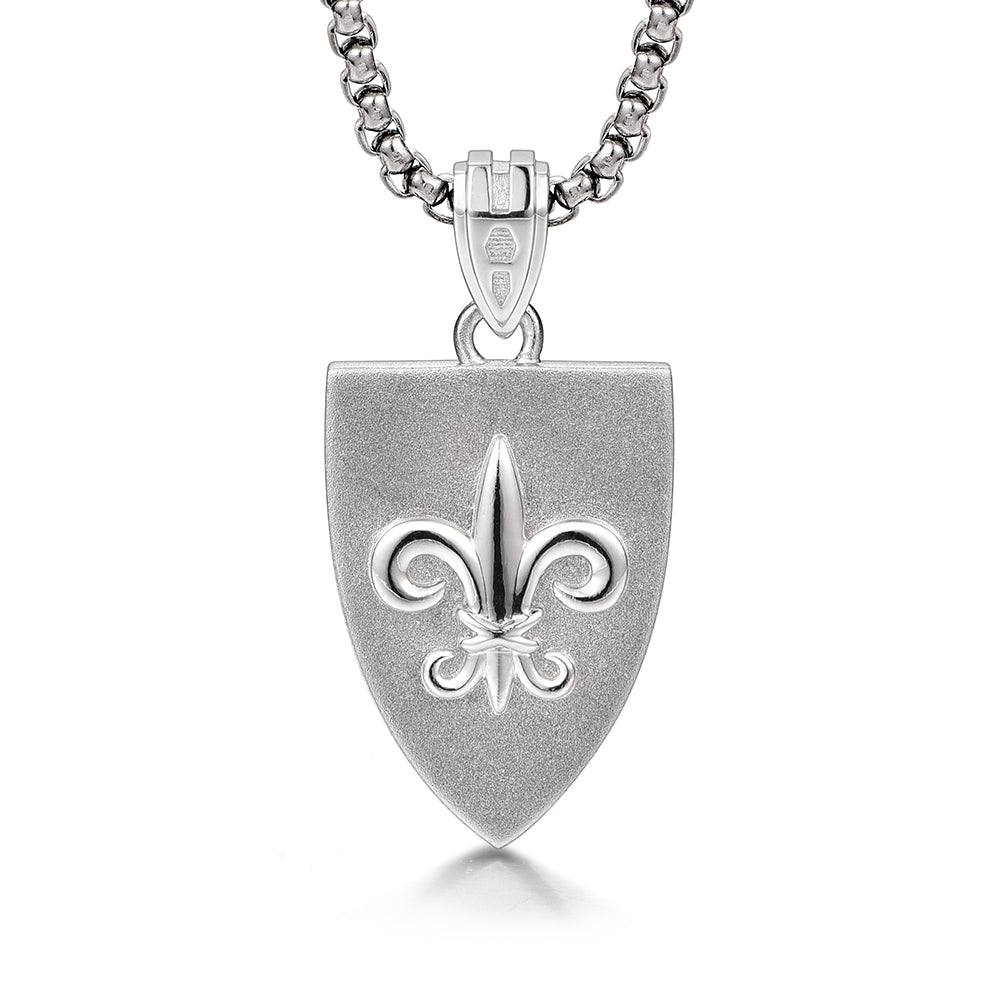 Fleur De Lis Shield Pendant