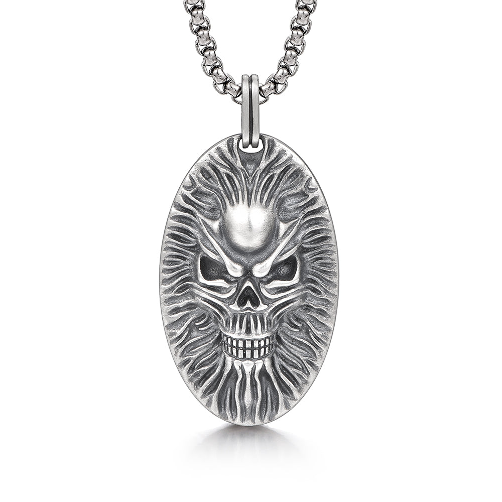Vintage Skull Face Pendant