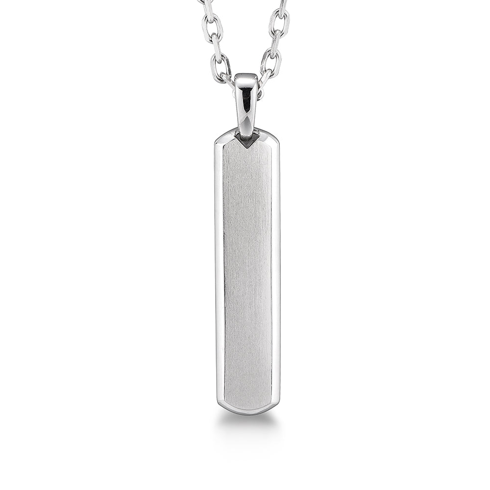 Solid Sterling Silver Bar Pendant