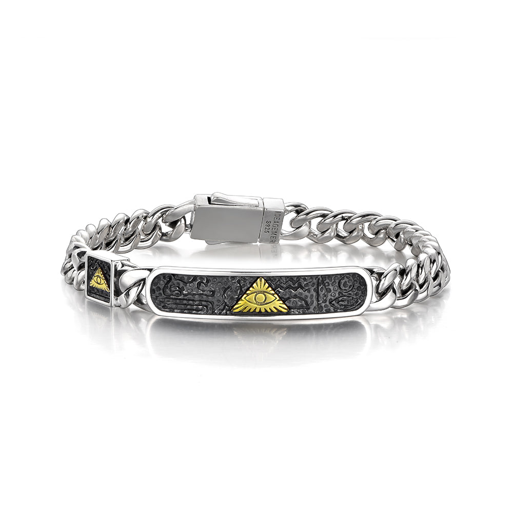 Vintage Eye Of God Cuban Link Bracelet
