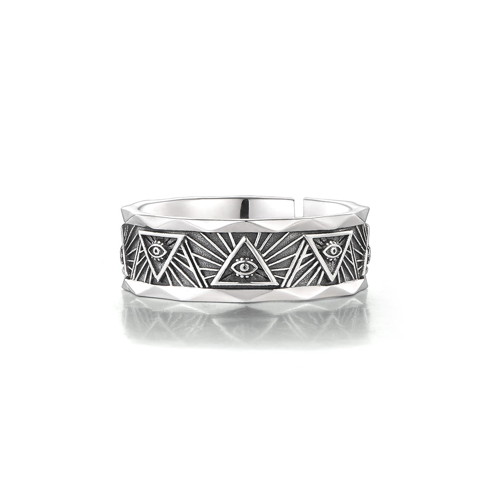 Vintage All Seeing Eye Ring Band