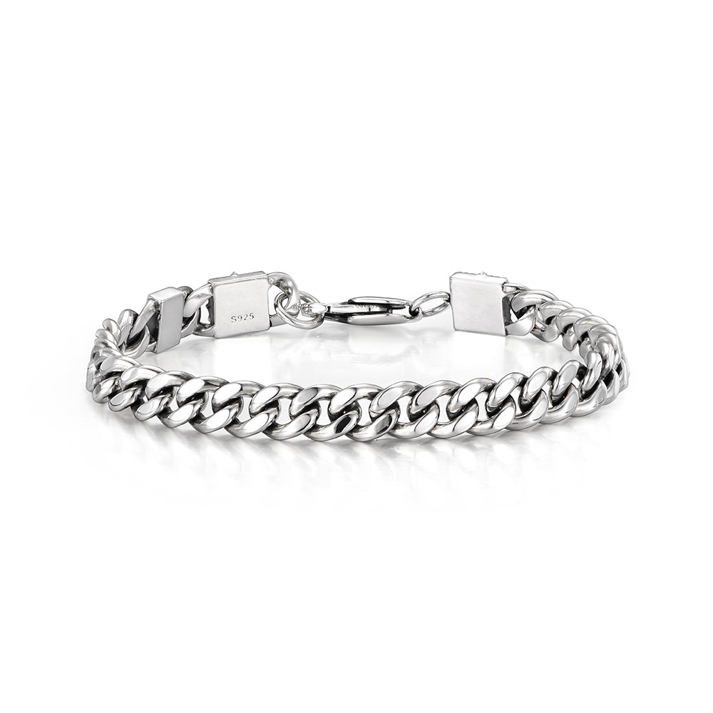 Saint Cross Curb Cuban Link Bracelet