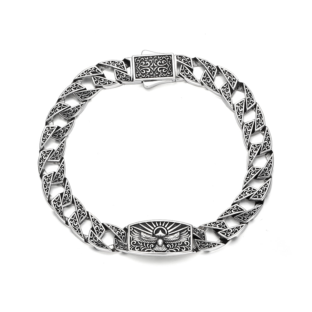 Vintage Eagle Cuban Link Bracelet
