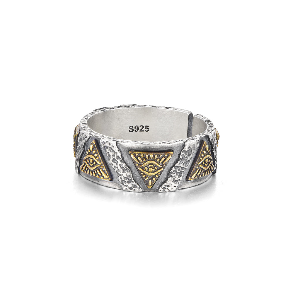 Vintage Eye Of Pyramid Ring Band