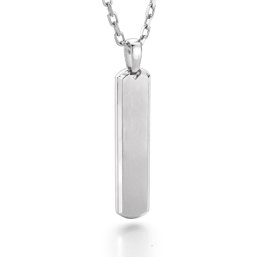 Solid Sterling Silver Bar Pendant