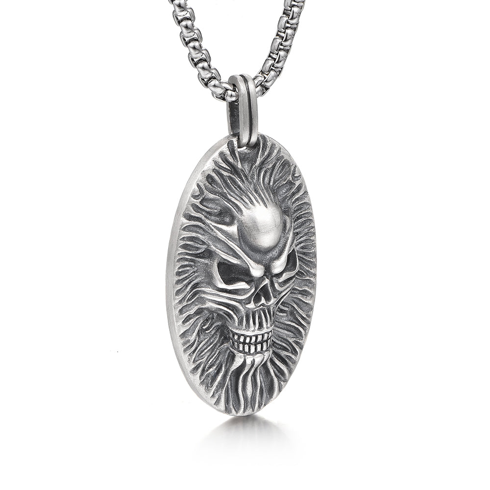 Vintage Skull Face Pendant