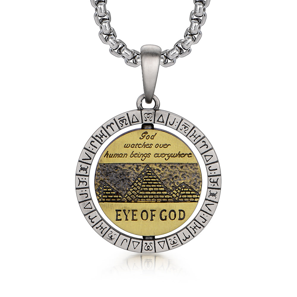 Eye of Pyramid Rotatable Pendant