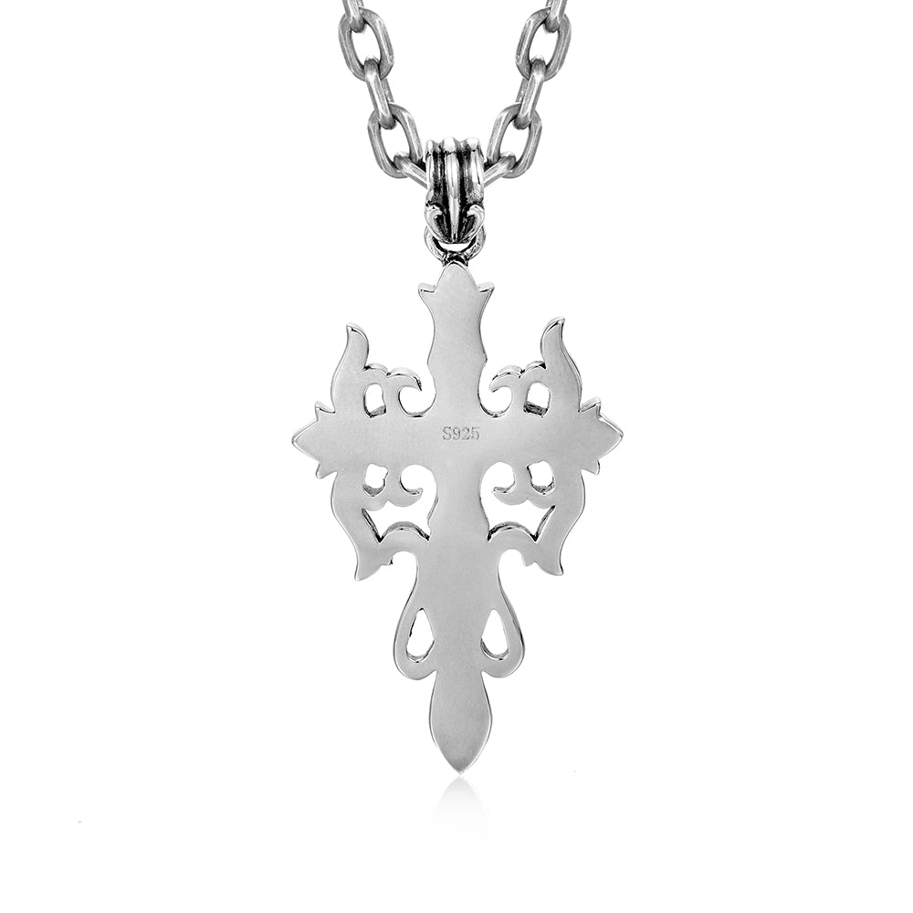 Vintage Bloody Mary Nemesis Flame Cross Pendant
