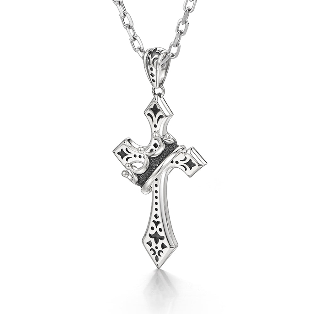 Cross & Crown Pendant