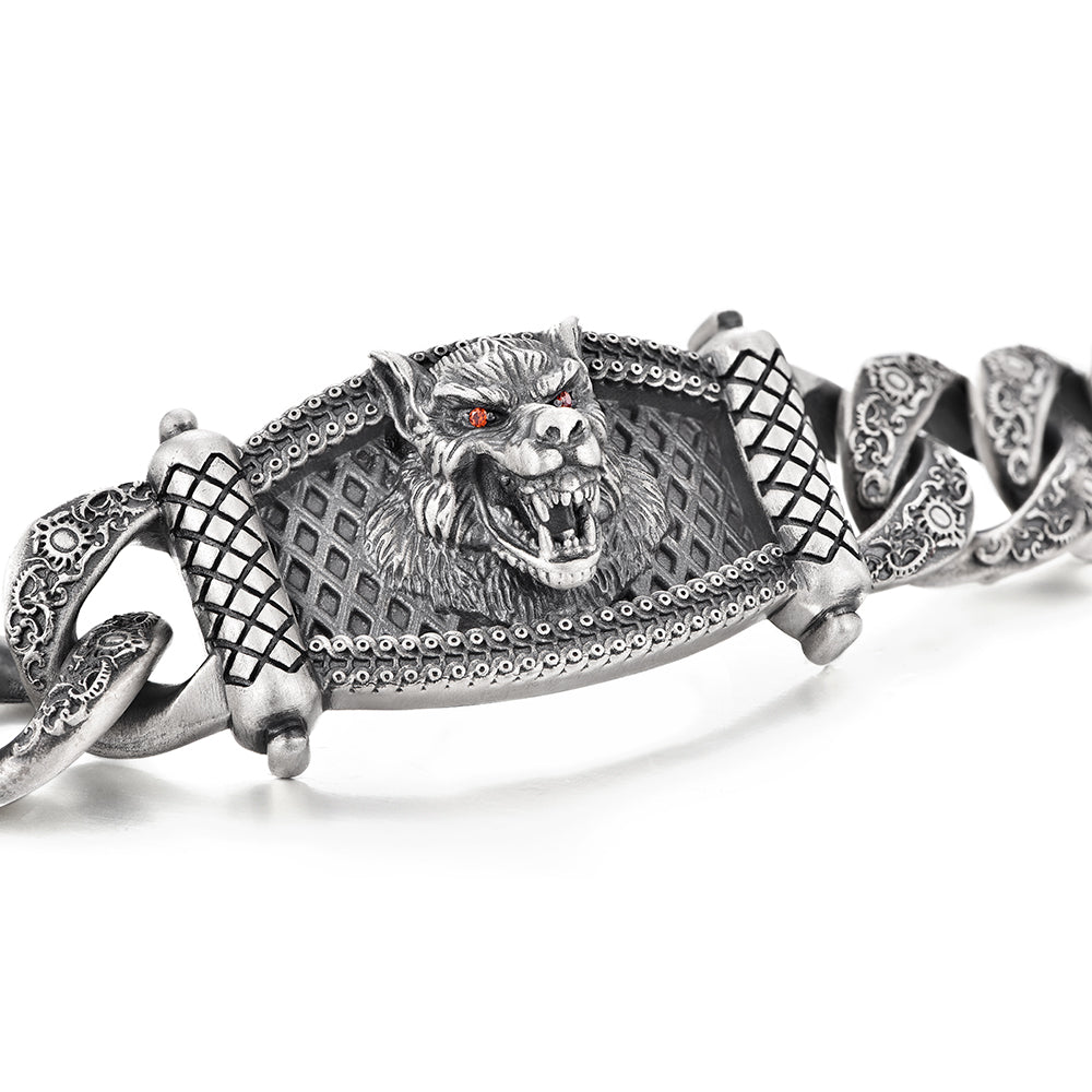 Vintage Beast Totem Cuban Link Bracelet-Lion/Tiger/Wolf