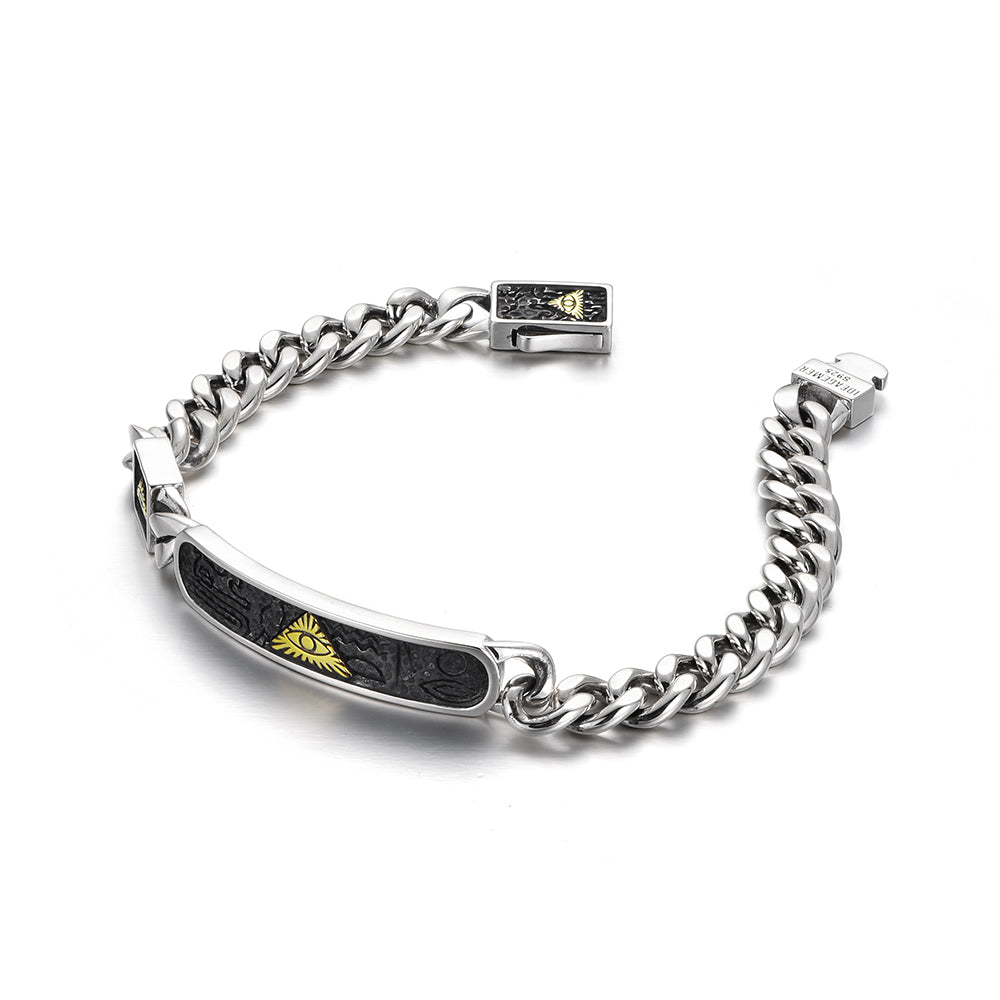 Vintage Eye Of God Cuban Link Bracelet