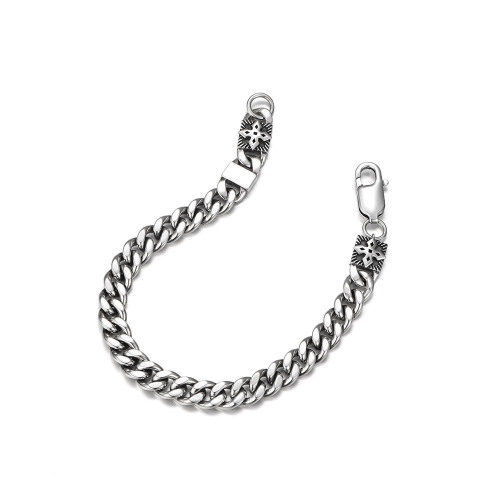 Saint Cross Curb Cuban Link Bracelet